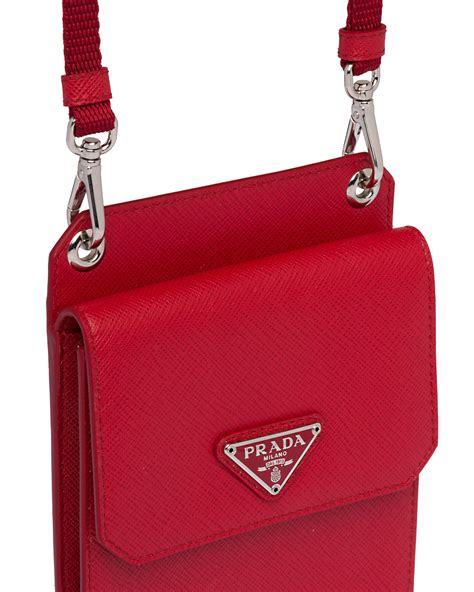 smartphone bag prada|Prada cell phone saffiano case.